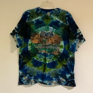 Gildan Handmade Short Sleeve “Joshua Tree” Tie Dye T Shirt, Mens Size XL